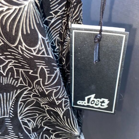 NWT Dead Stock ...lost men button down up Shirt Sz L black/white - Picture 3 of 9